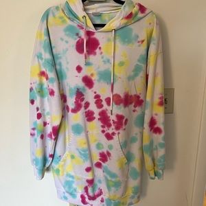 Large (11/13) Long Tie Dye Hoodie